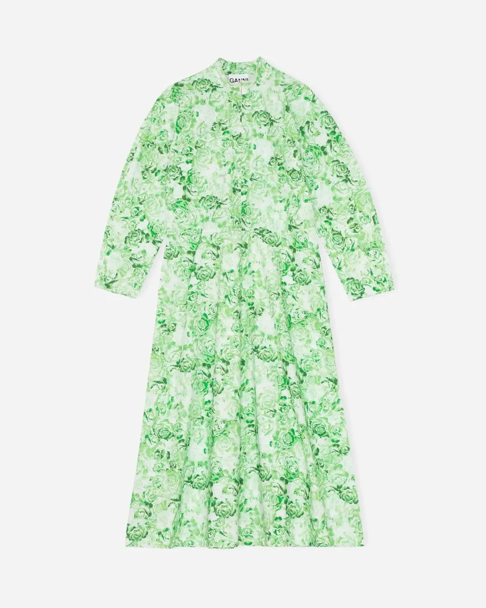 Printed Cotton Poplin - Island Green