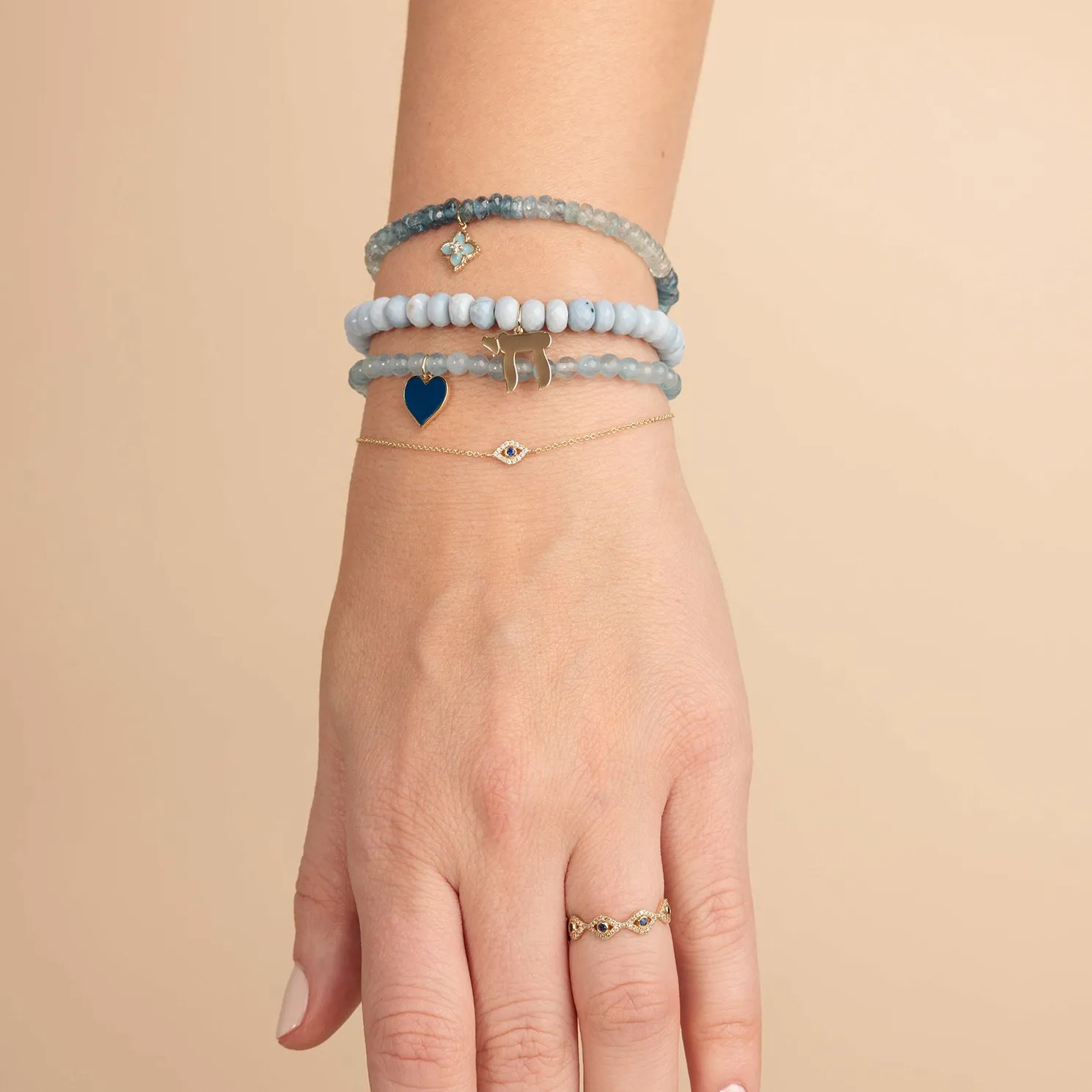 Pure Gold Chai on Blue African Opal