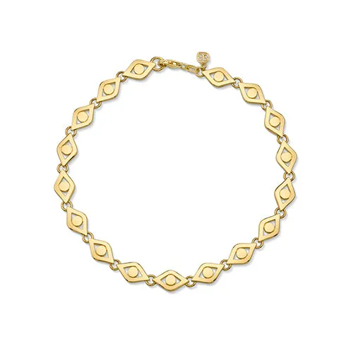 Pure Gold Medium Eye Link Bracelet