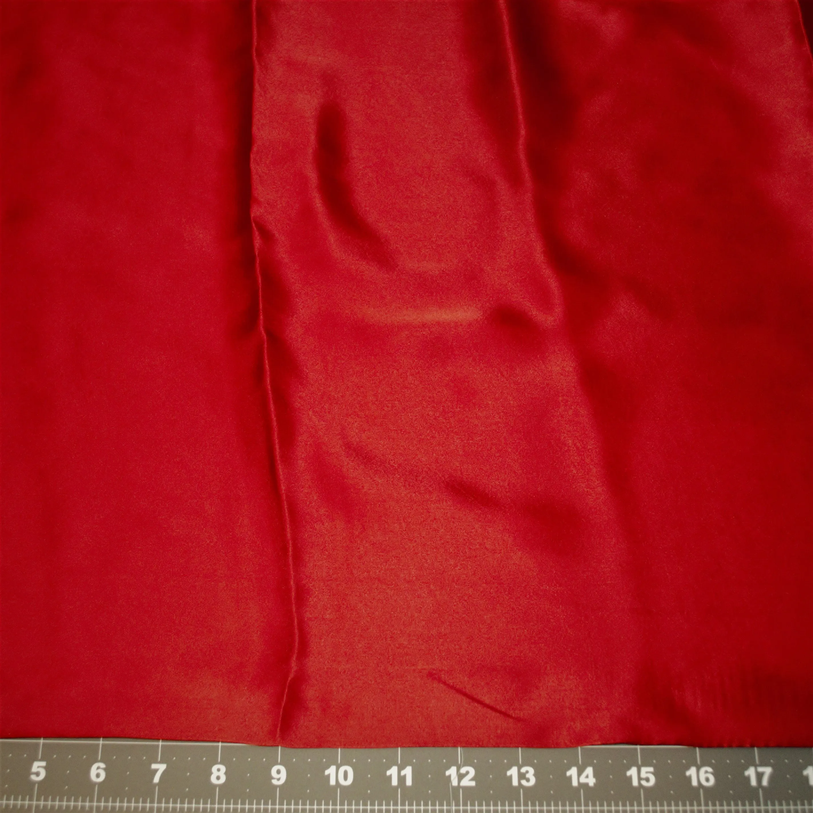 Pure Satin Silk - Christmas Red