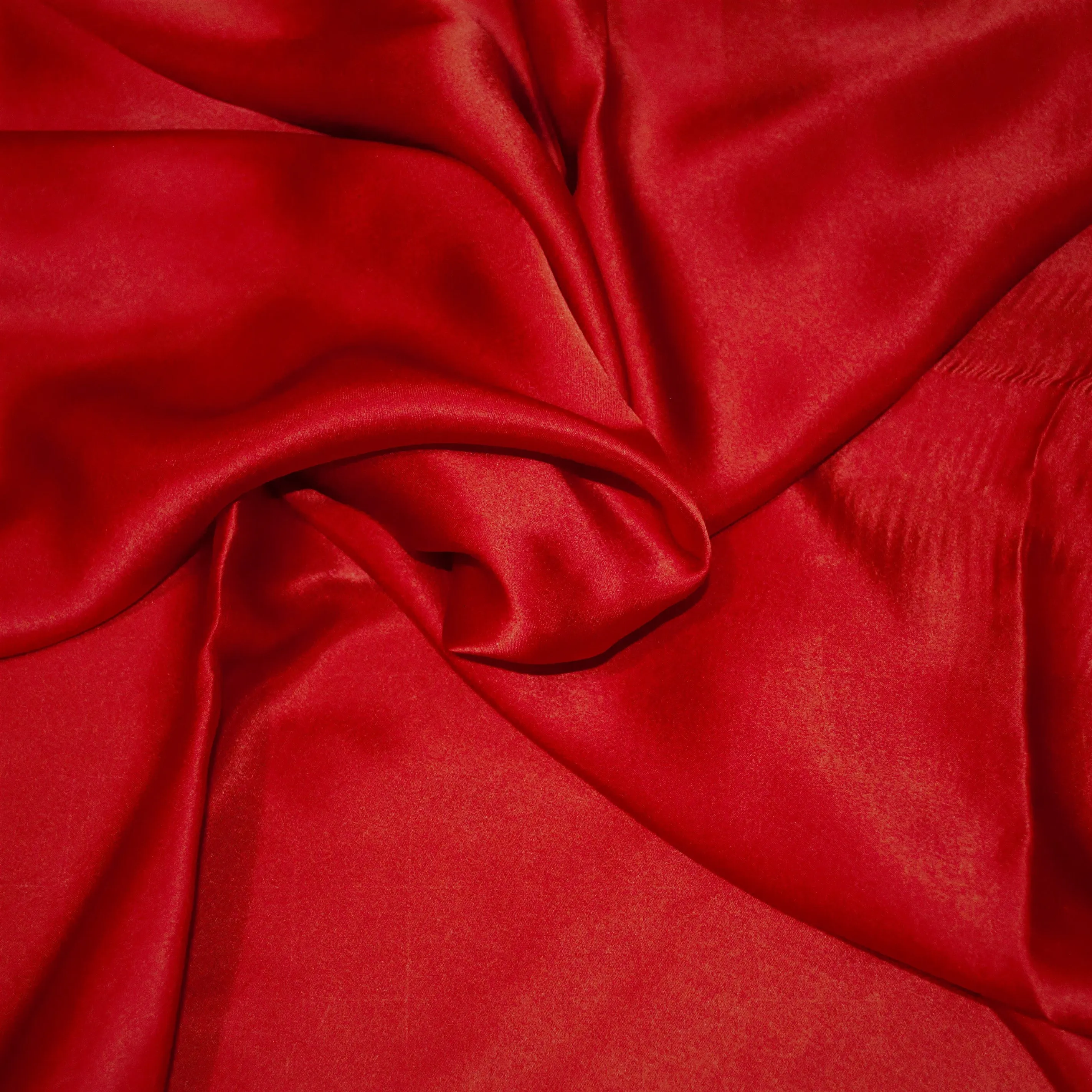 Pure Satin Silk - Christmas Red