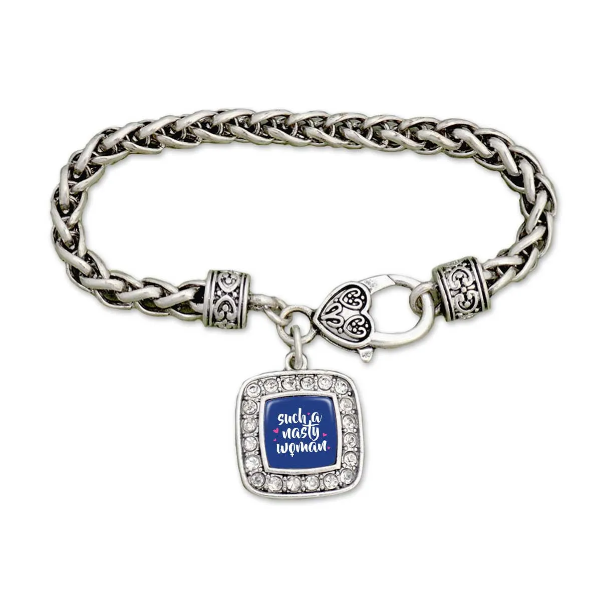 "Such A Nasty Woman" Heart Clamp Bracelet