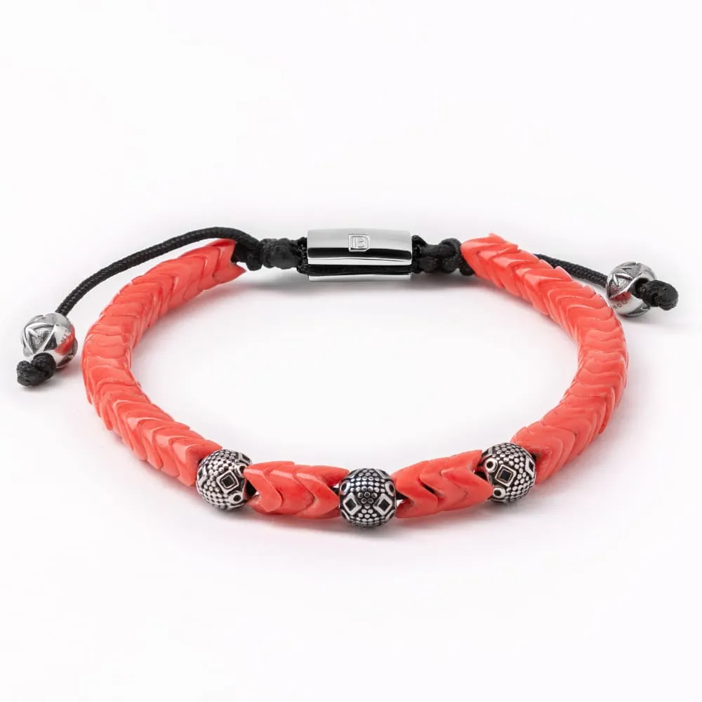 Red Glass with Silver Tropez