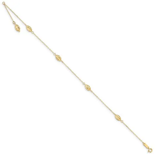 Rice Bead Anklet Bracelet (14K)