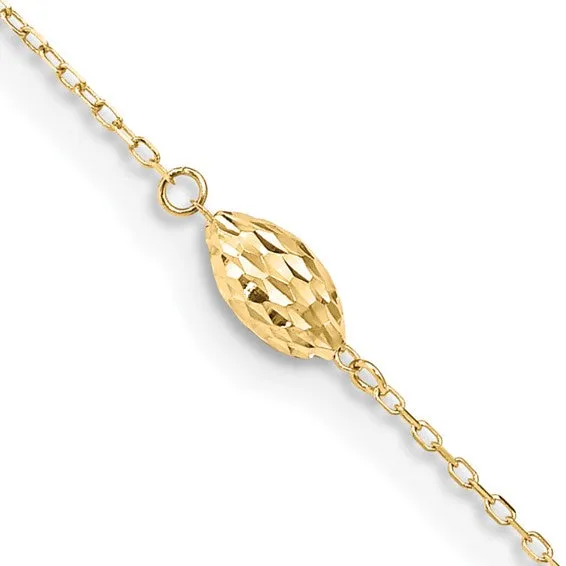 Rice Bead Anklet Bracelet (14K)