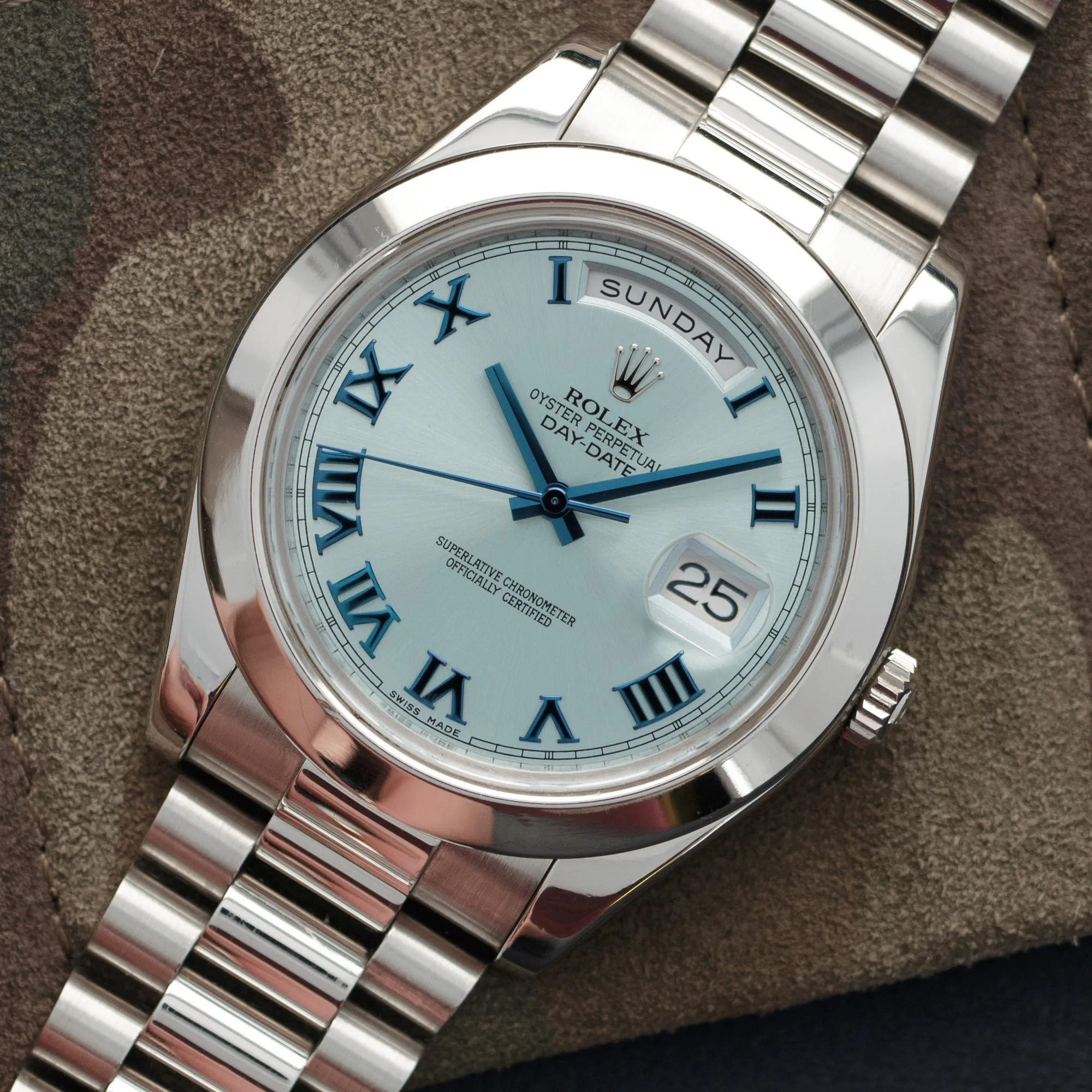 Rolex Platinum Day-Date 41mm Watch Ref. 218206