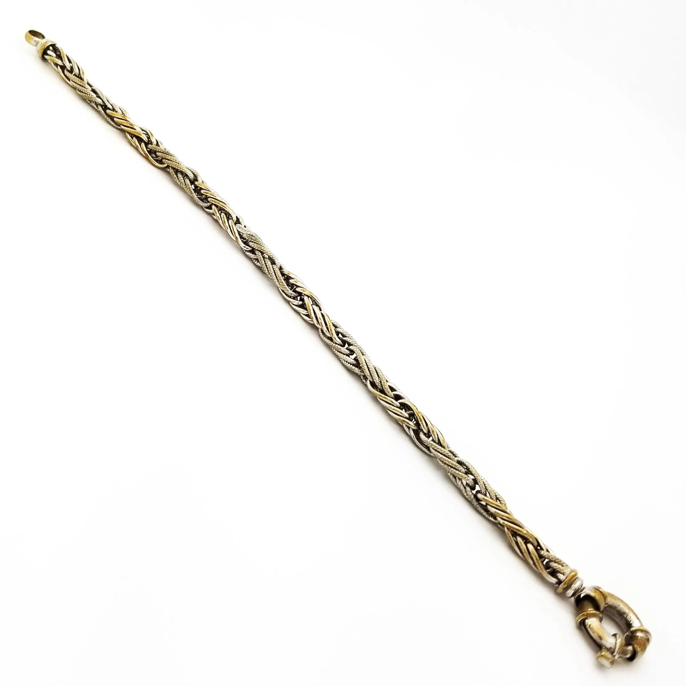 Rope Braided Two-Tone Bracelet (14K)
