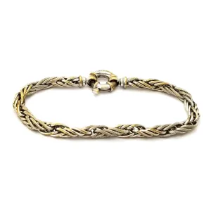 Rope Braided Two-Tone Bracelet (14K)