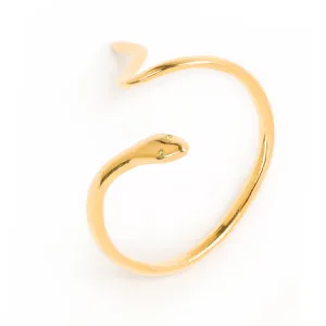 SAMPLE SALE Ginger Gold Serpent Cuff with Peridot Eyes