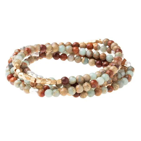 Scout Curated Wears Stone Wrap Bracelet/Necklace - Aqua Terra