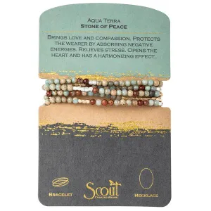 Scout Curated Wears Stone Wrap Bracelet/Necklace - Aqua Terra