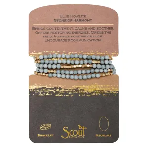 Scout Curated Wears Stone Wrap Bracelet/Necklace - Blue Howlite
