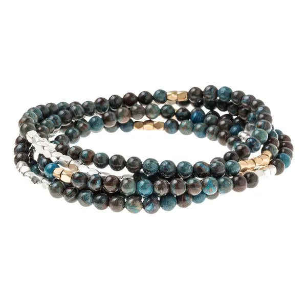 Scout Curated Wears Stone Wrap Bracelet/Necklace - Blue Sky Jasper