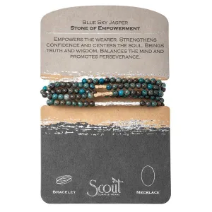 Scout Curated Wears Stone Wrap Bracelet/Necklace - Blue Sky Jasper