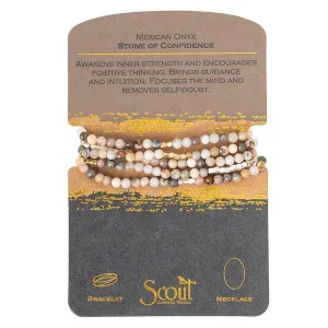Scout Curated Wears Stone Wrap Bracelet/Necklace - Mexican Onyx