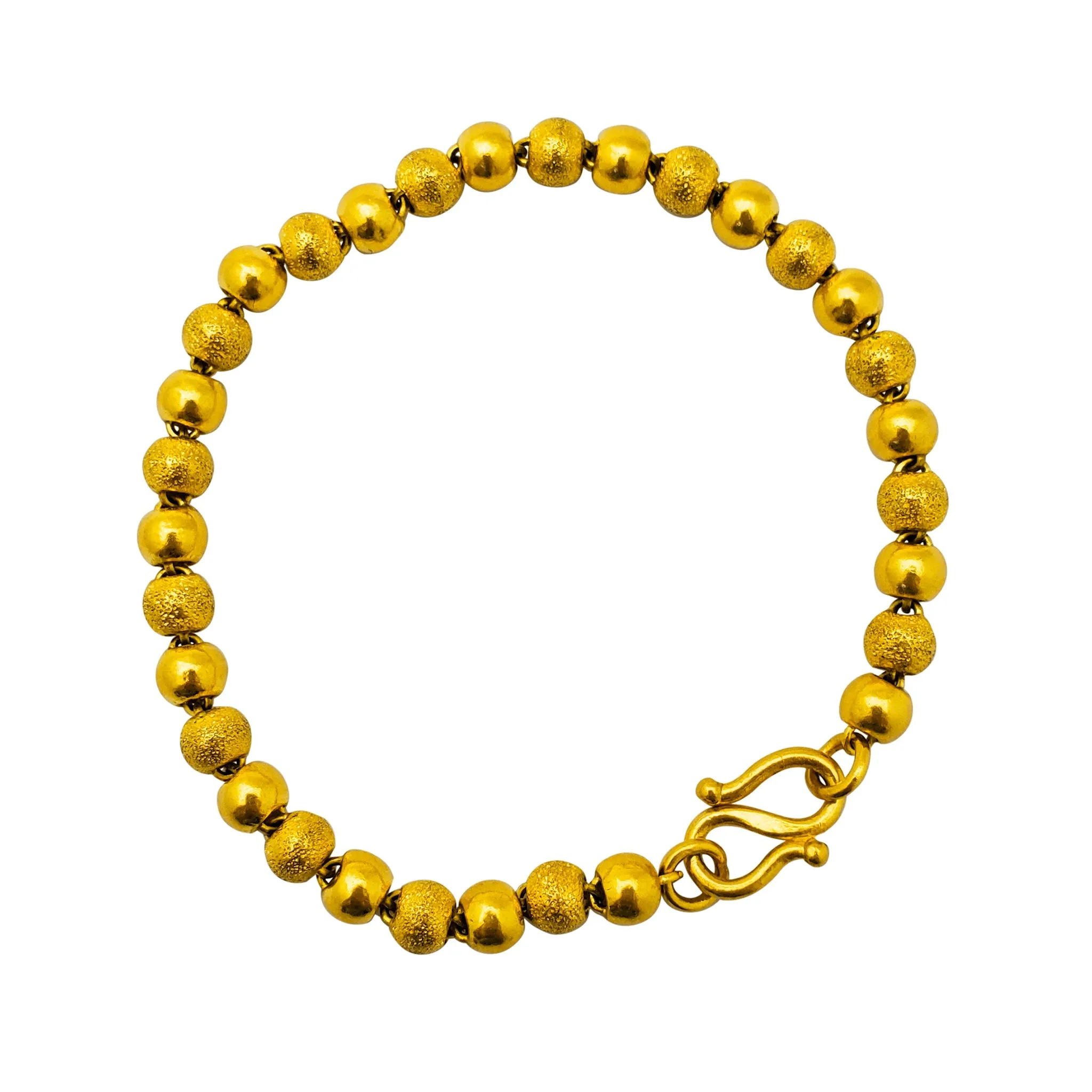 Semi Laser-cut Ball Bracelet (24K)