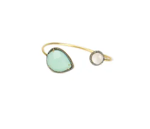 Semi Precious two stone bracelet