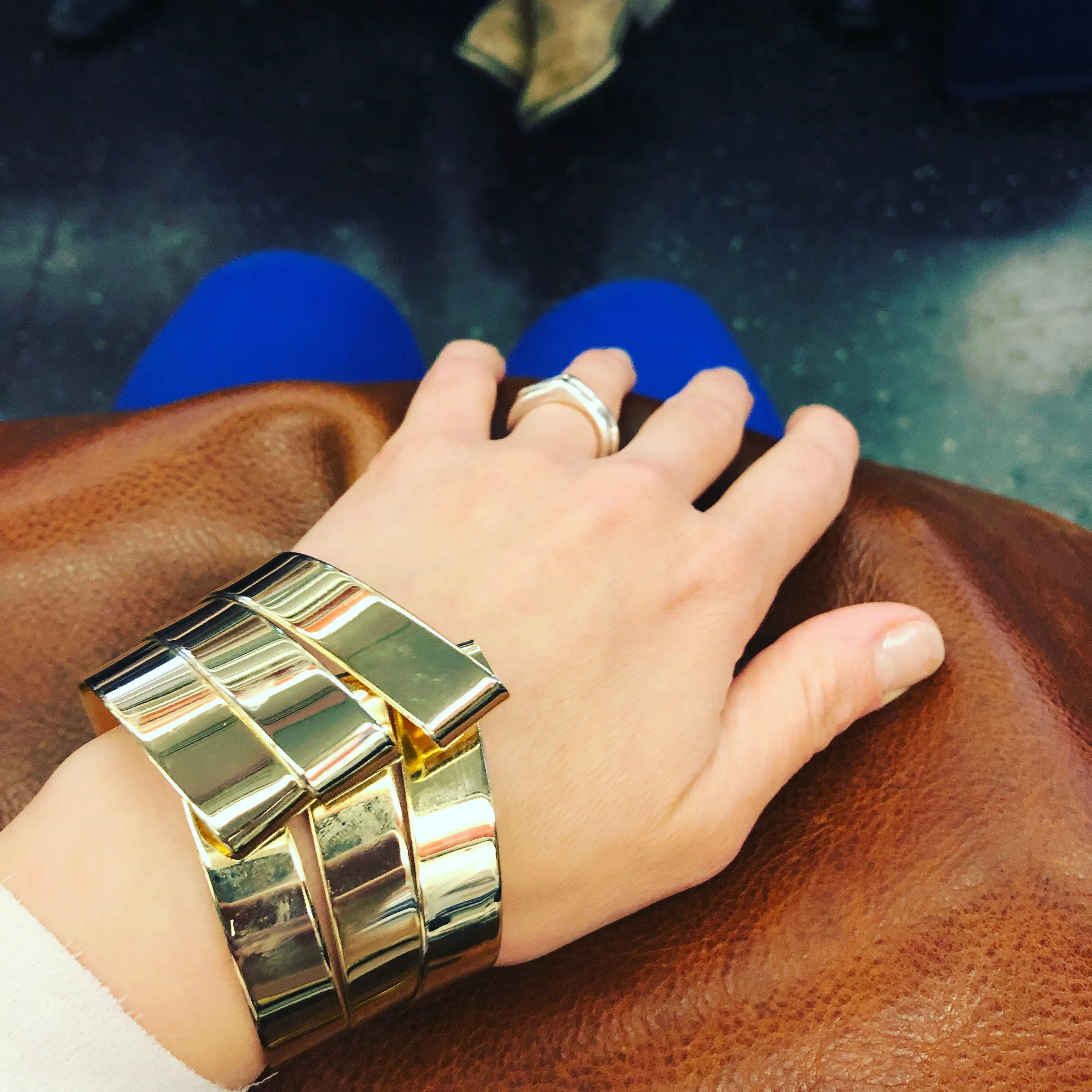 Shield cuff bracelet