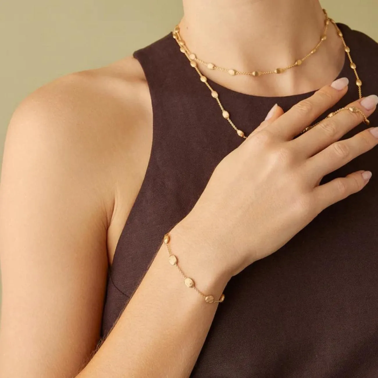 Siviglia 18K Yellow Gold Medium Bead Bracelet
