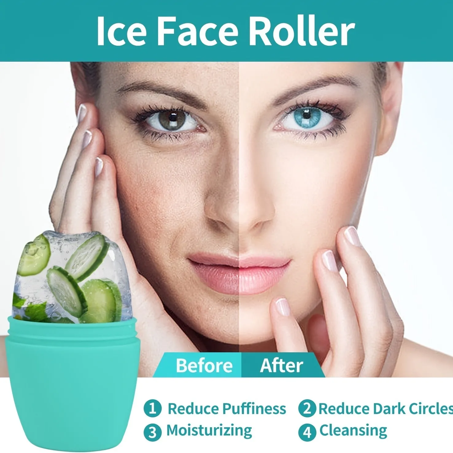 Sky-Blue Facial Ice Roller Mould