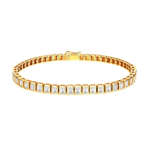Solaire Levant Emerld Cut Diamond Tennis Bracelet