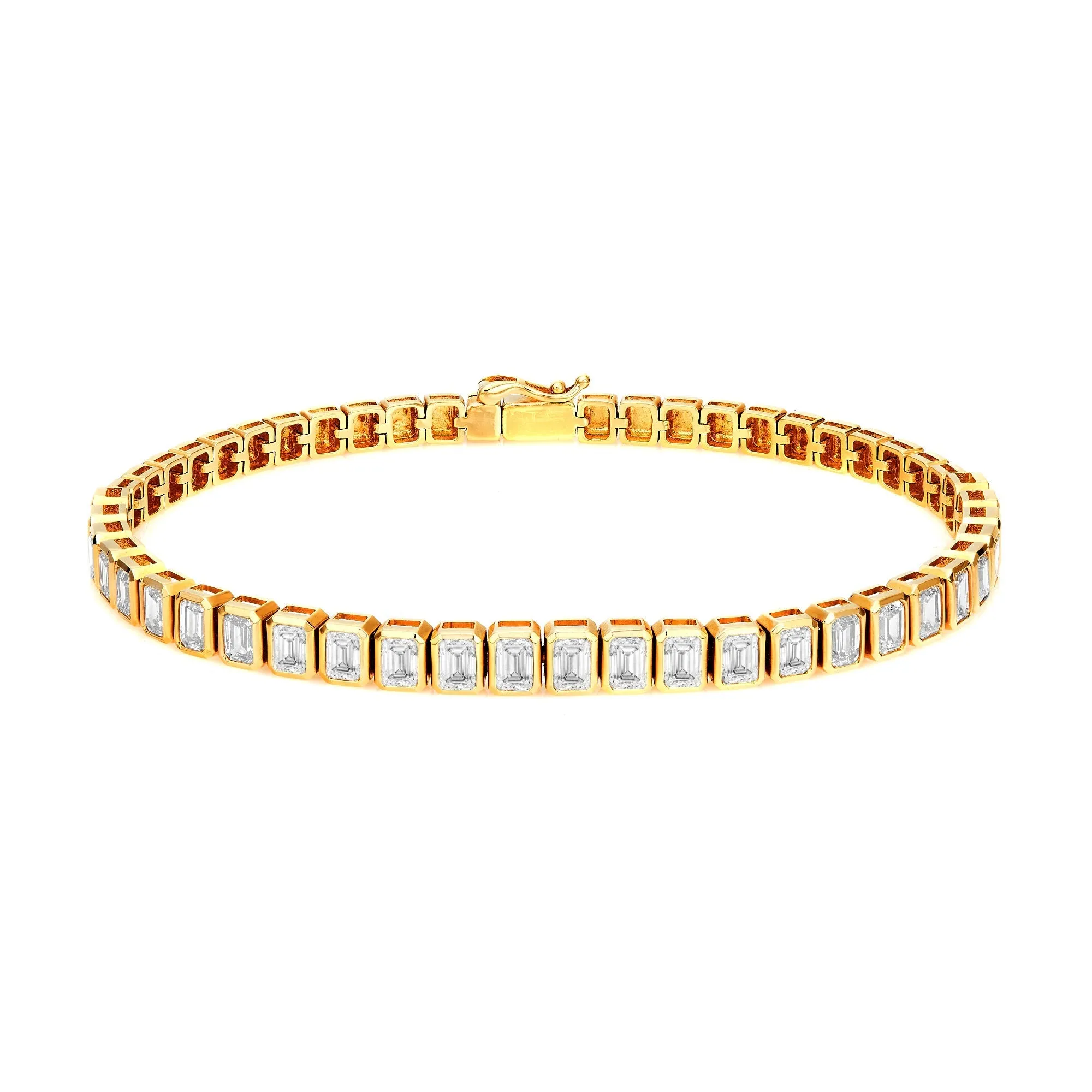 Solaire Levant Emerld Cut Diamond Tennis Bracelet