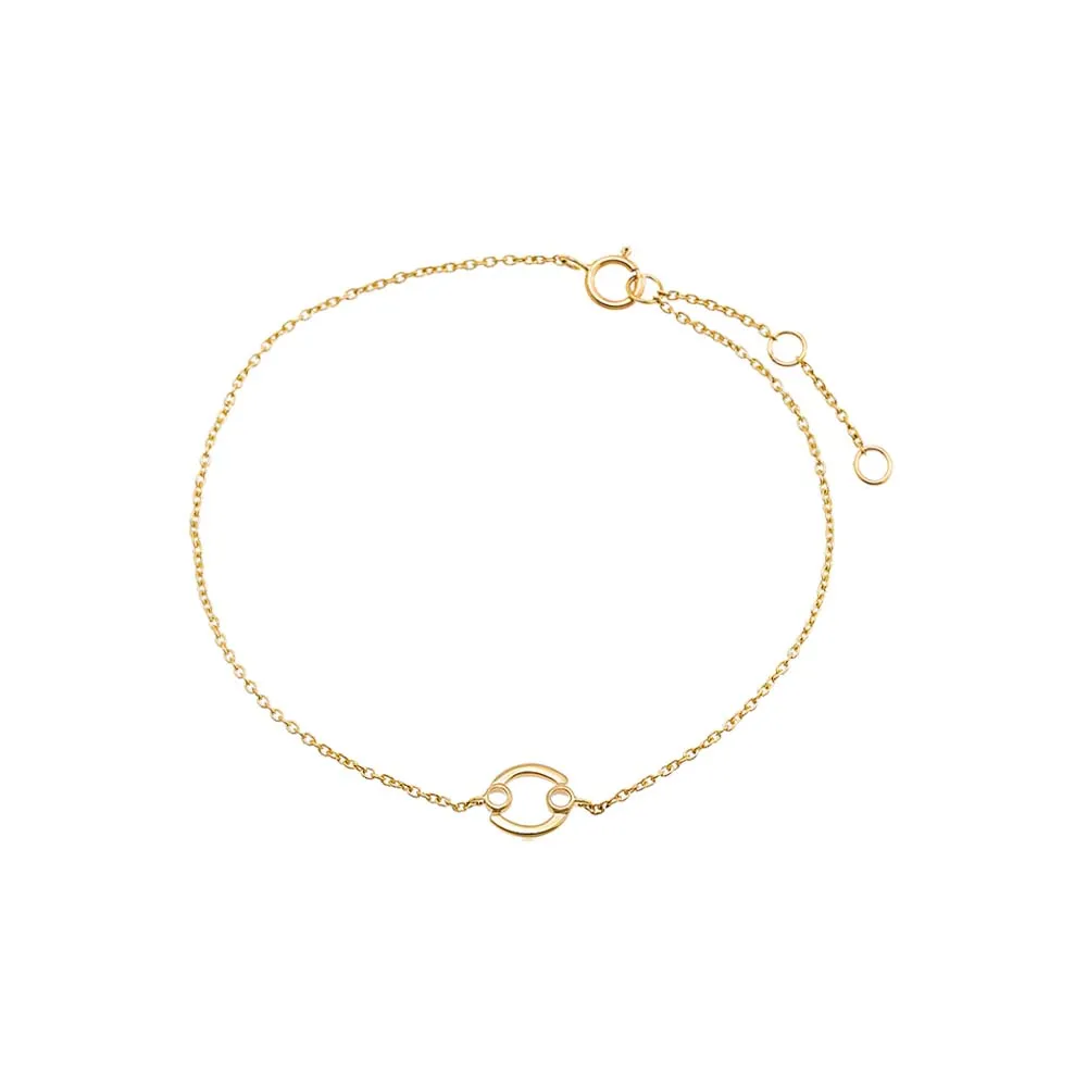 Solid Zodiac Bracelet 14K