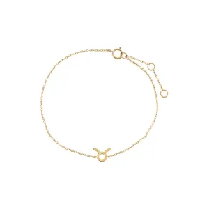 Solid Zodiac Bracelet 14K