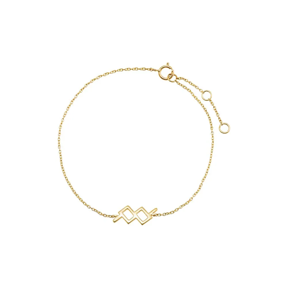 Solid Zodiac Bracelet 14K