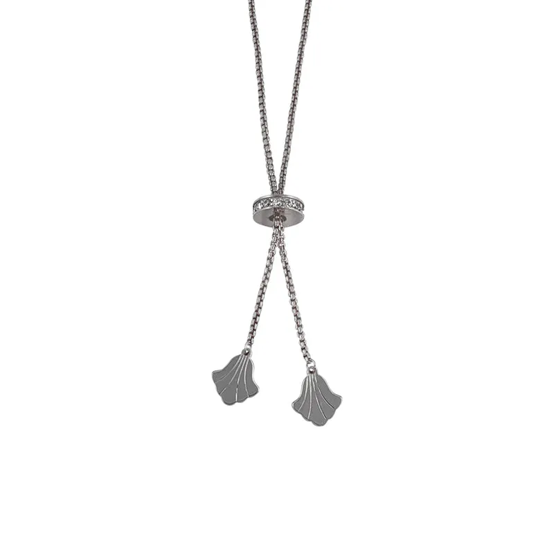 Sterling Silver Mother of Pearl Clover Bolo Bracelet