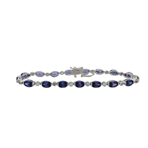 Tenzanite Lady Cz Bracelet (Silver)