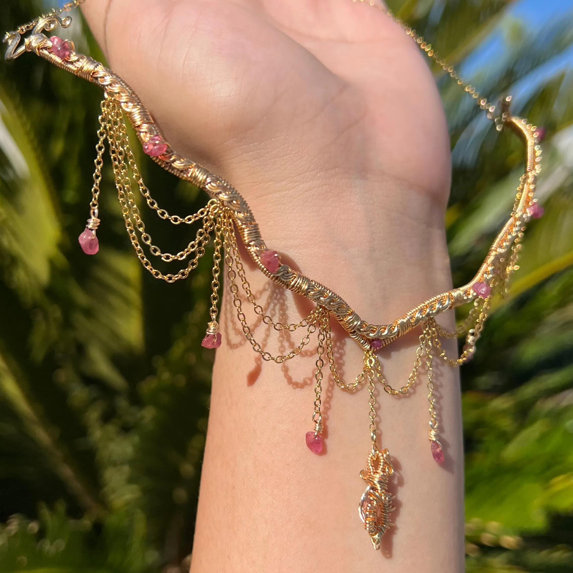 The Eternal Astraea in Pink Tourmaline 14K Yellow Gold ✵