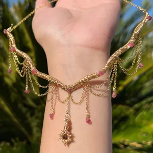 The Eternal Astraea in Pink Tourmaline 14K Yellow Gold ✵