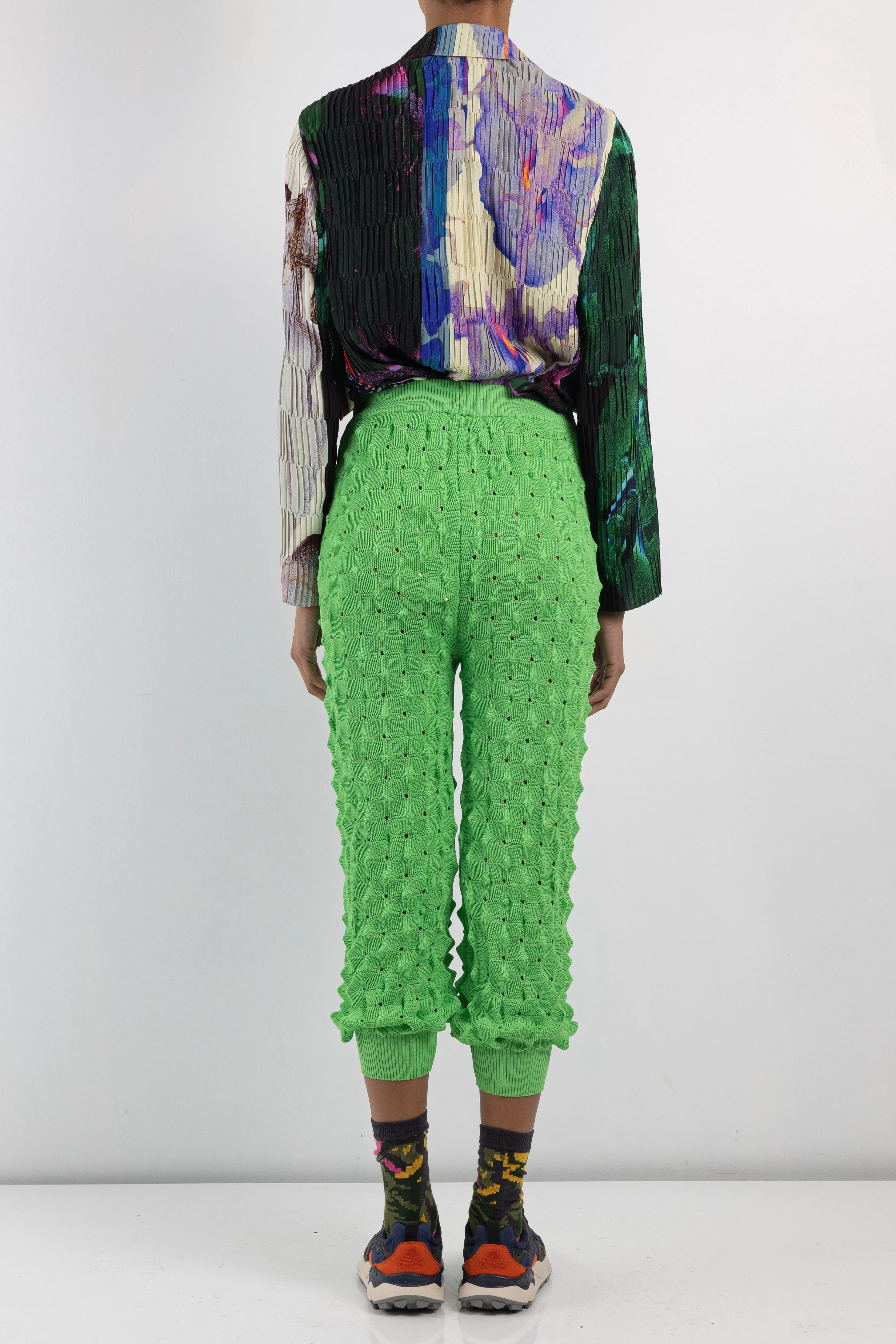 Transparent Spike Knit Pant