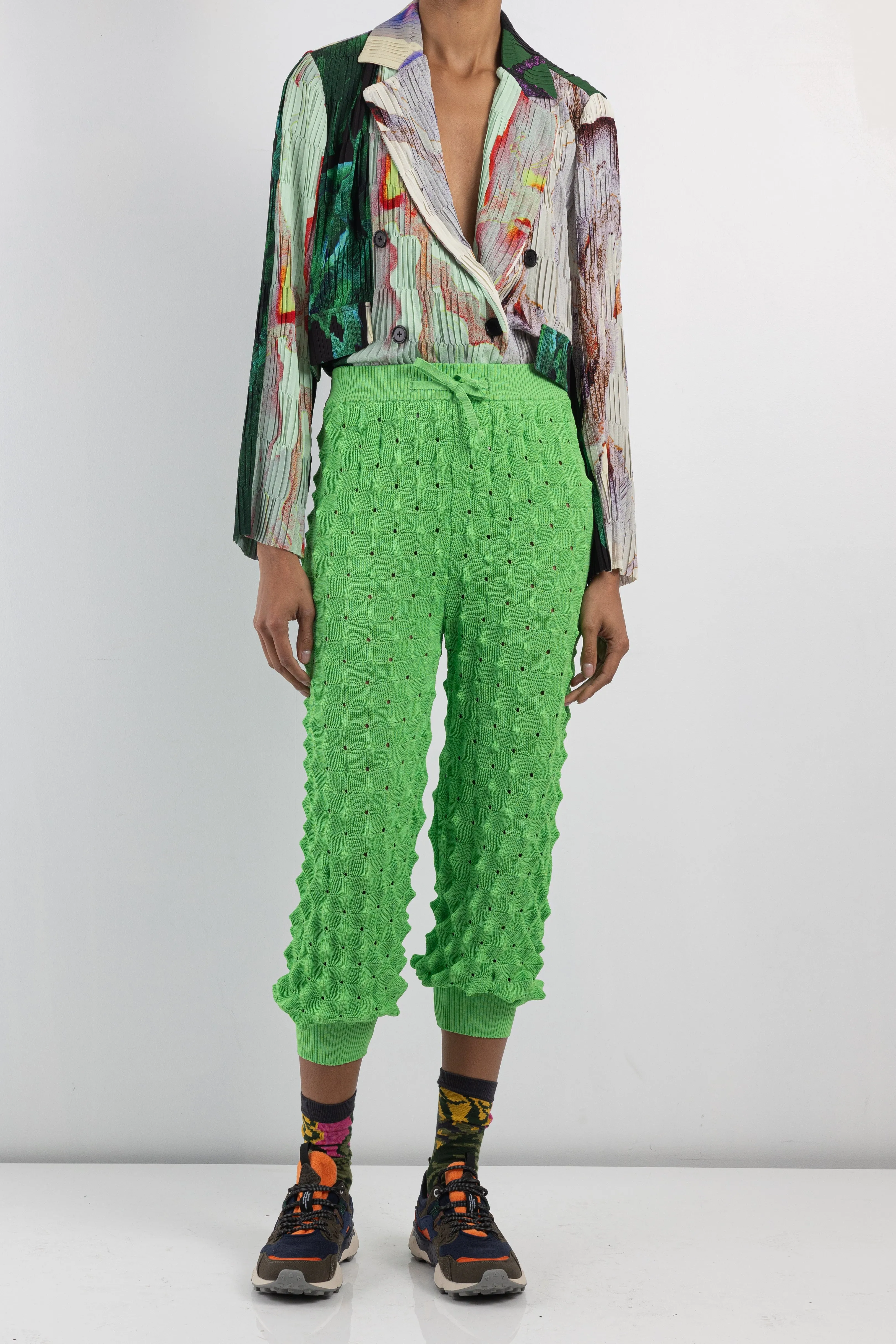 Transparent Spike Knit Pant