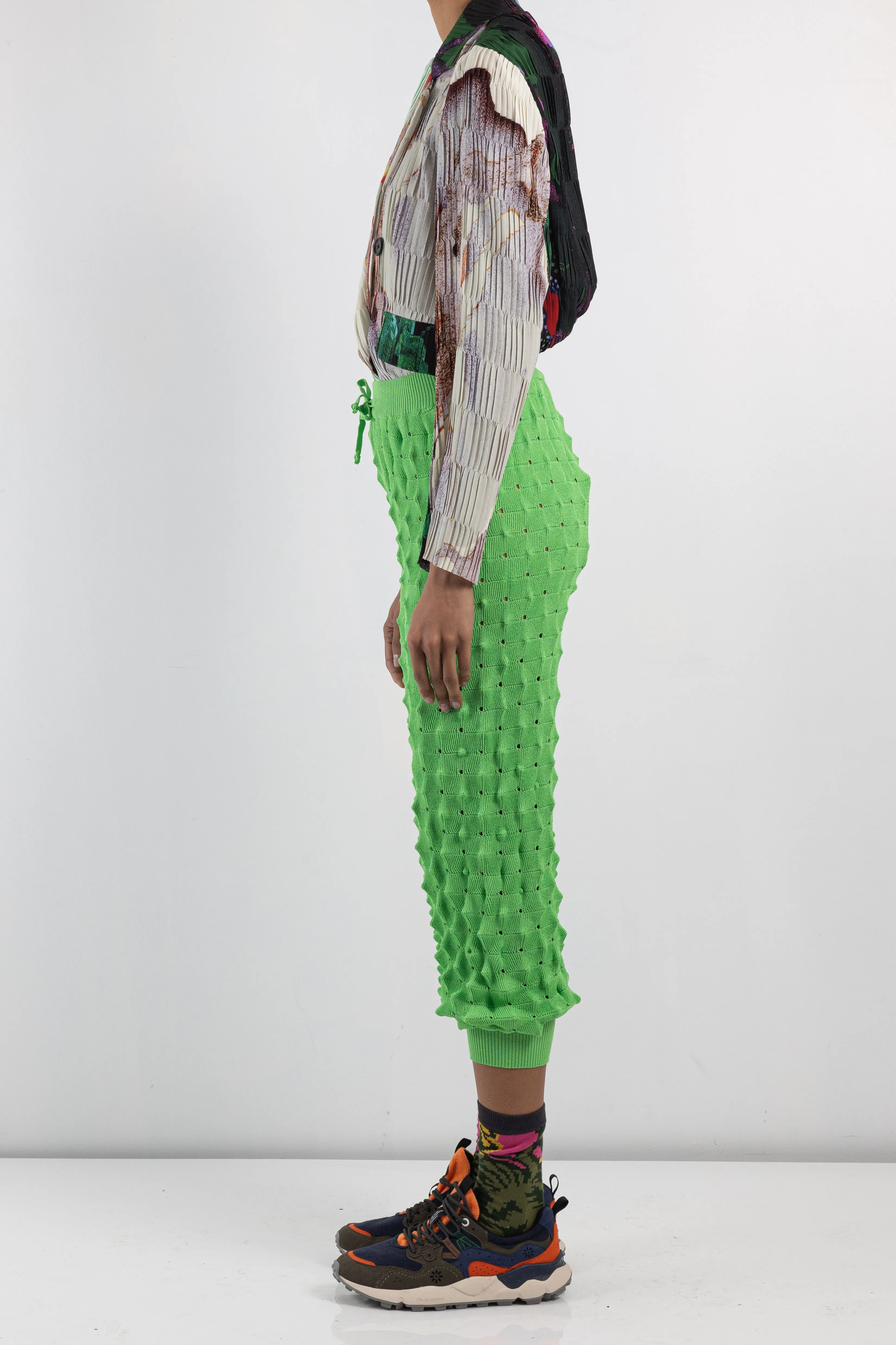 Transparent Spike Knit Pant