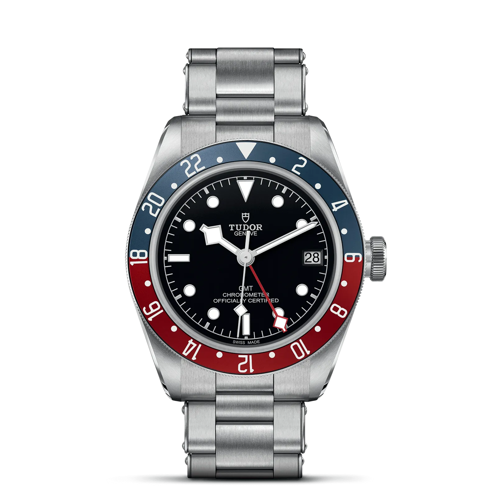 TUDOR Black Bay GMT 41mm Case, Black Dial, Steel Bracelet (M79830RB-0001)