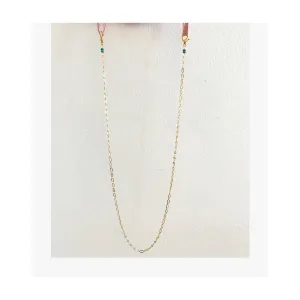 Turquoise rondelle accent Eye-wear Chain