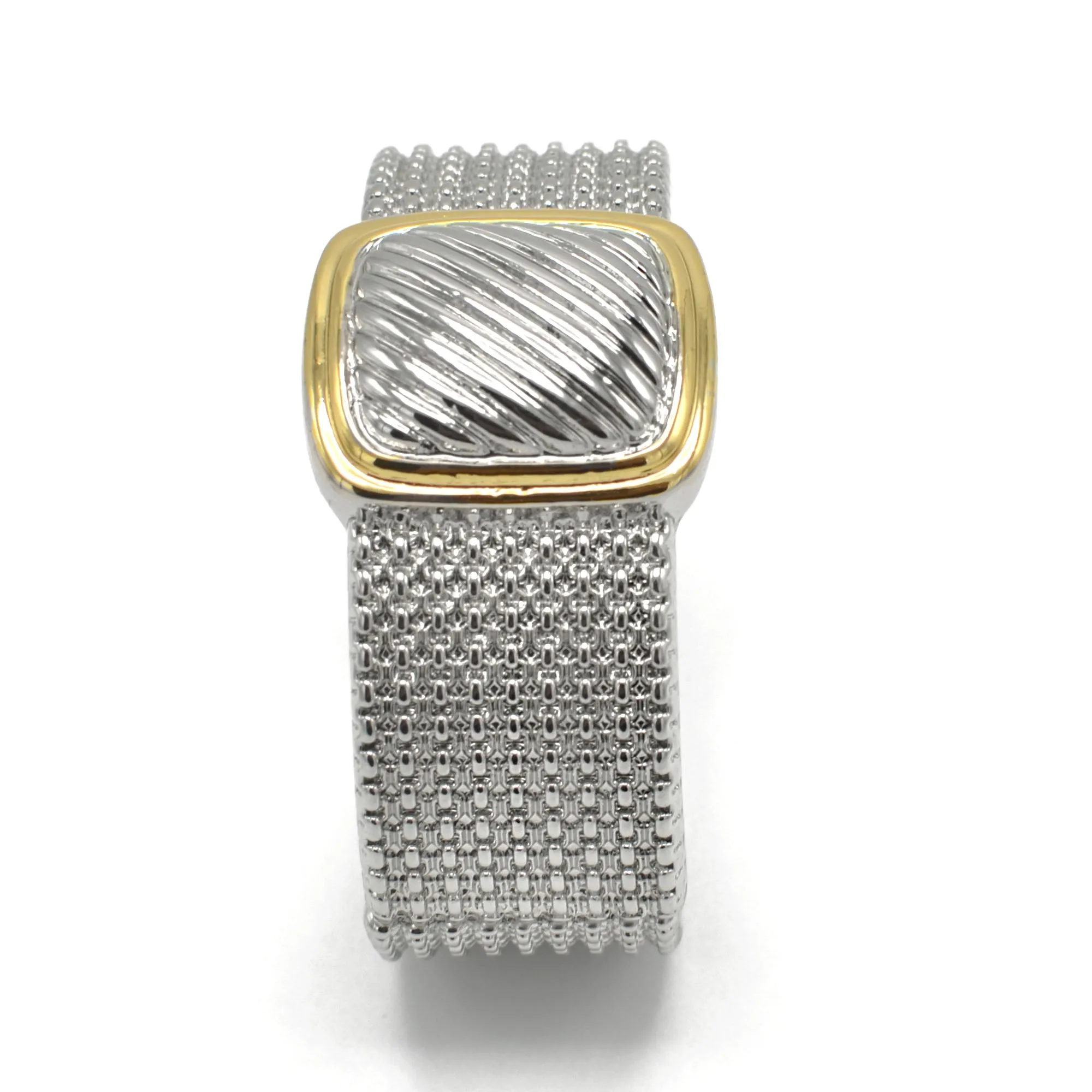 Two Tone Cable Bracelet #HB1979 (BF8)
