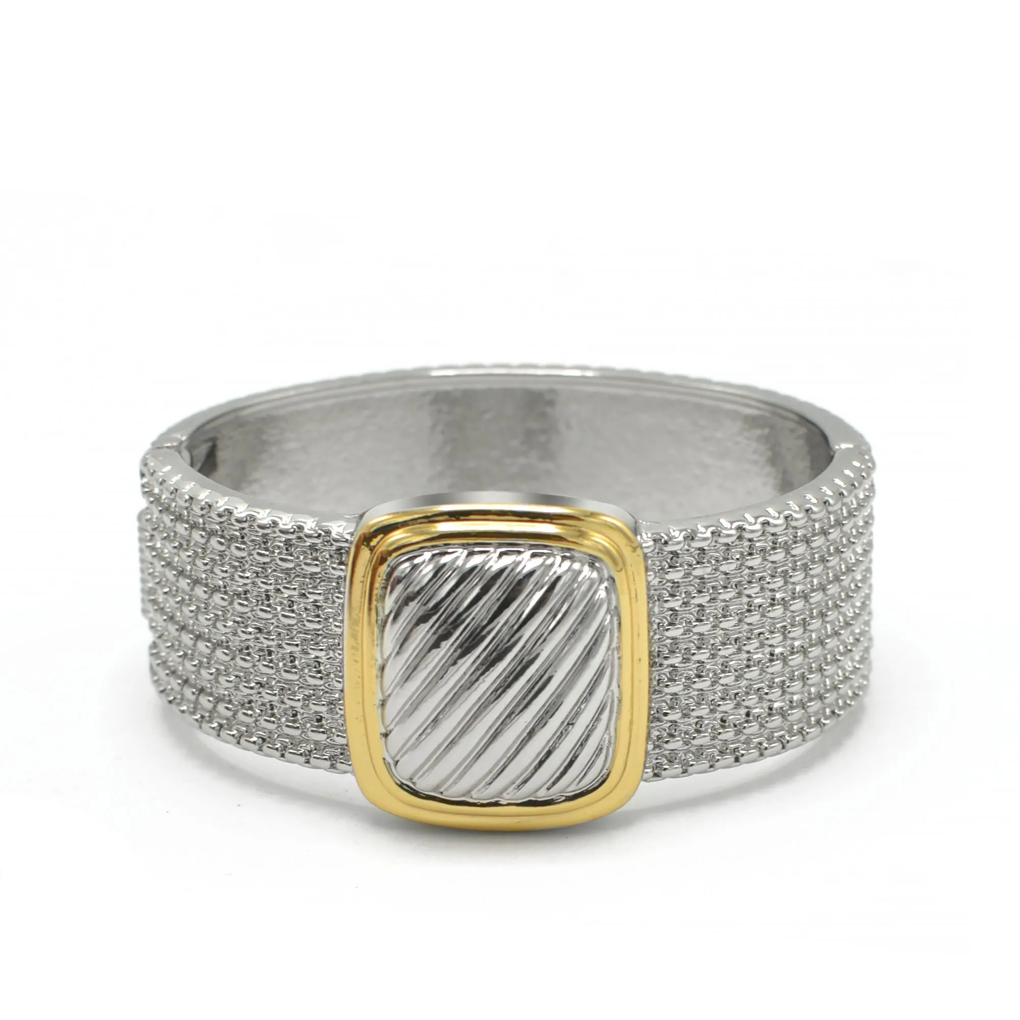 Two Tone Cable Bracelet #HB1979 (BF8)