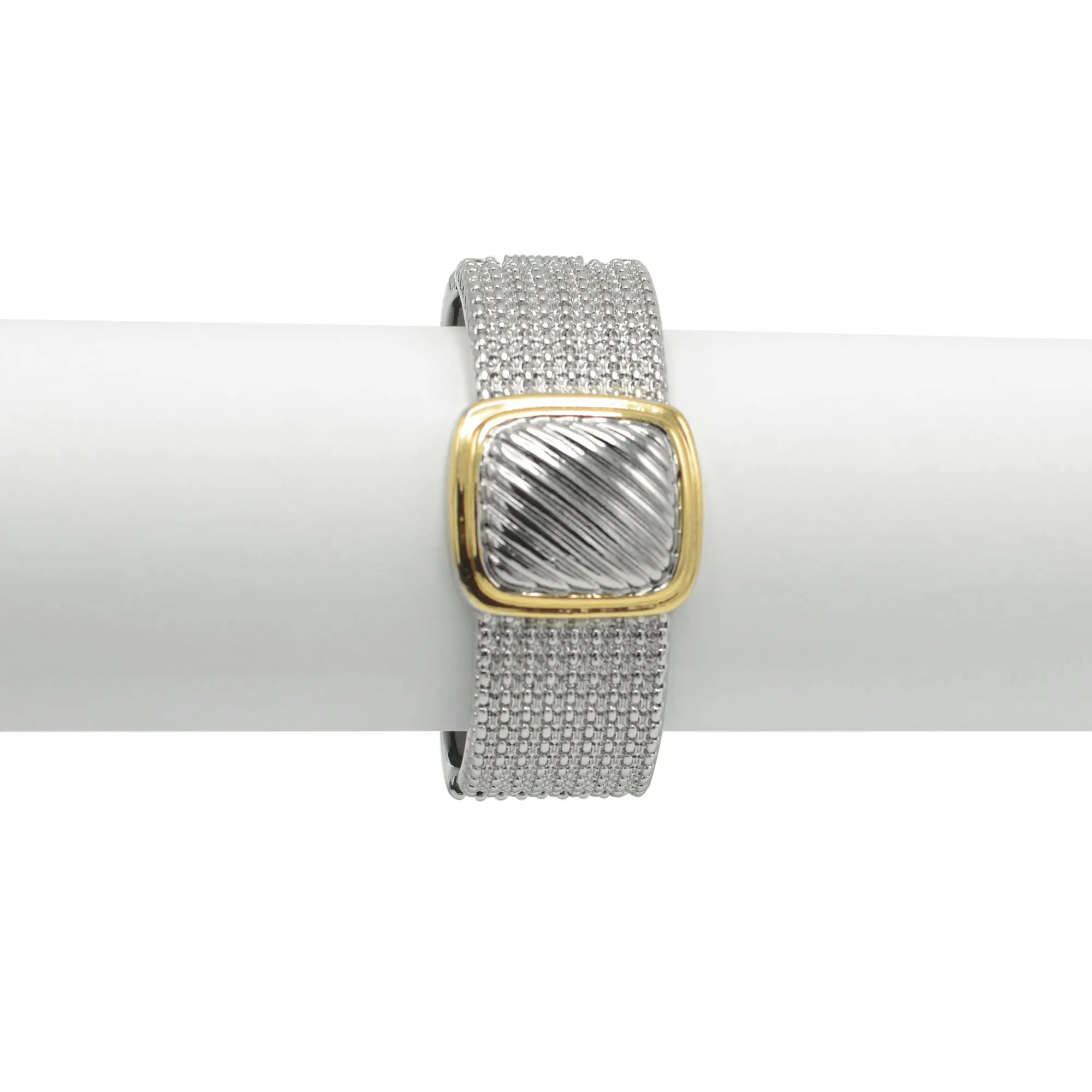 Two Tone Cable Bracelet #HB1979 (BF8)