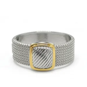 Two Tone Cable Bracelet #HB1979 (BF8)