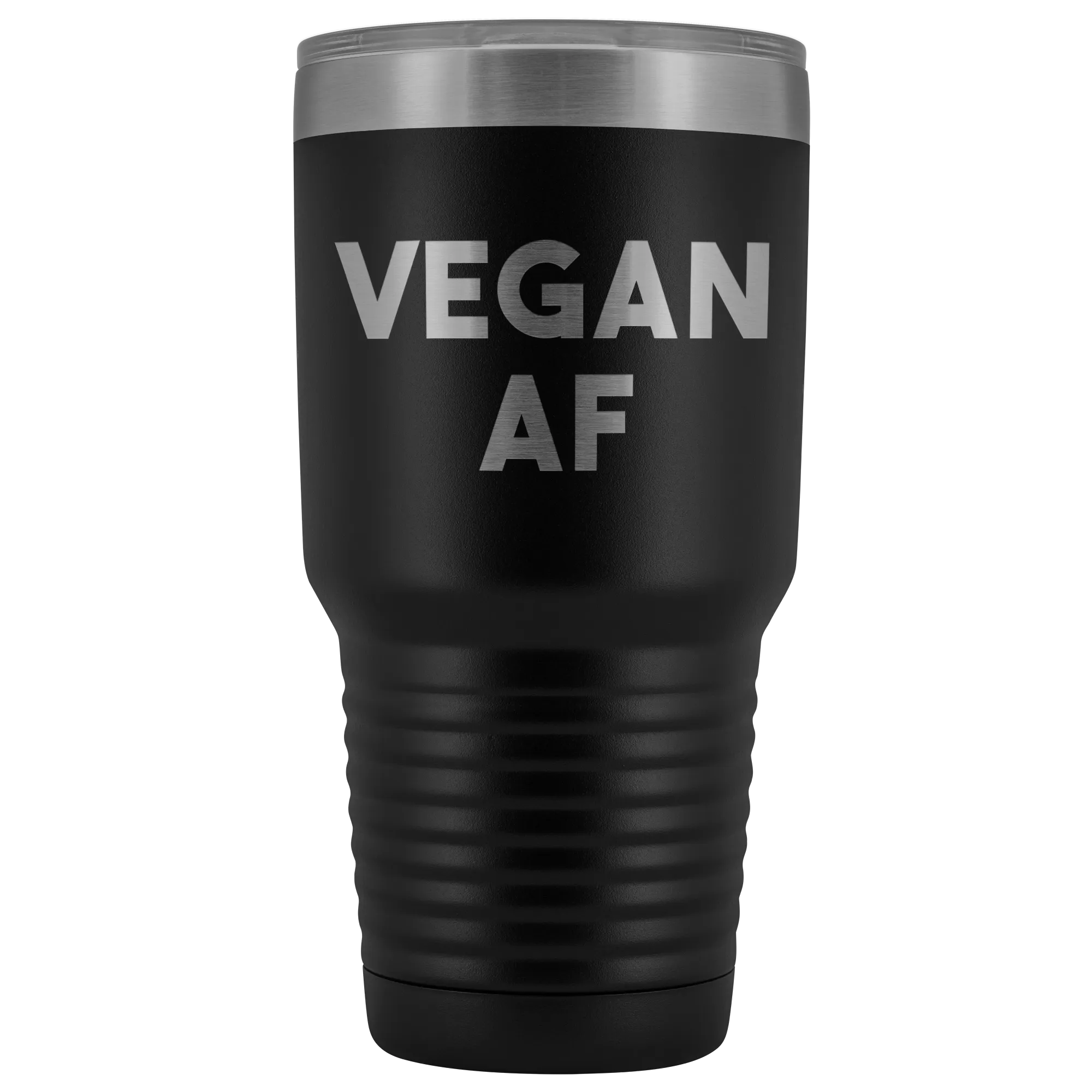 Vegan AF Tumbler Gifts for Vegans Double Walled Vacuum Insulated Hot Cold Travel Cup 30 oz BPA Free