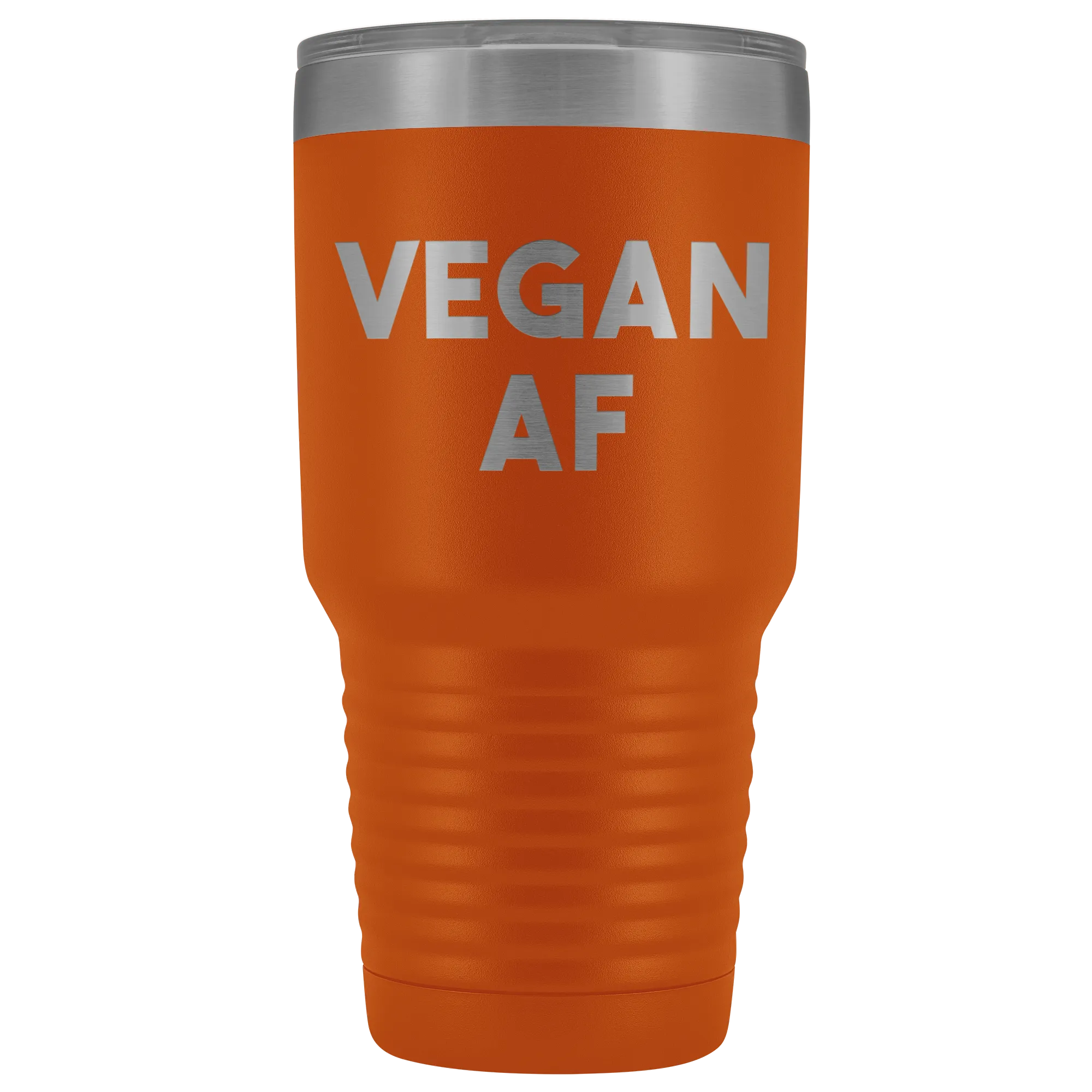 Vegan AF Tumbler Gifts for Vegans Double Walled Vacuum Insulated Hot Cold Travel Cup 30 oz BPA Free