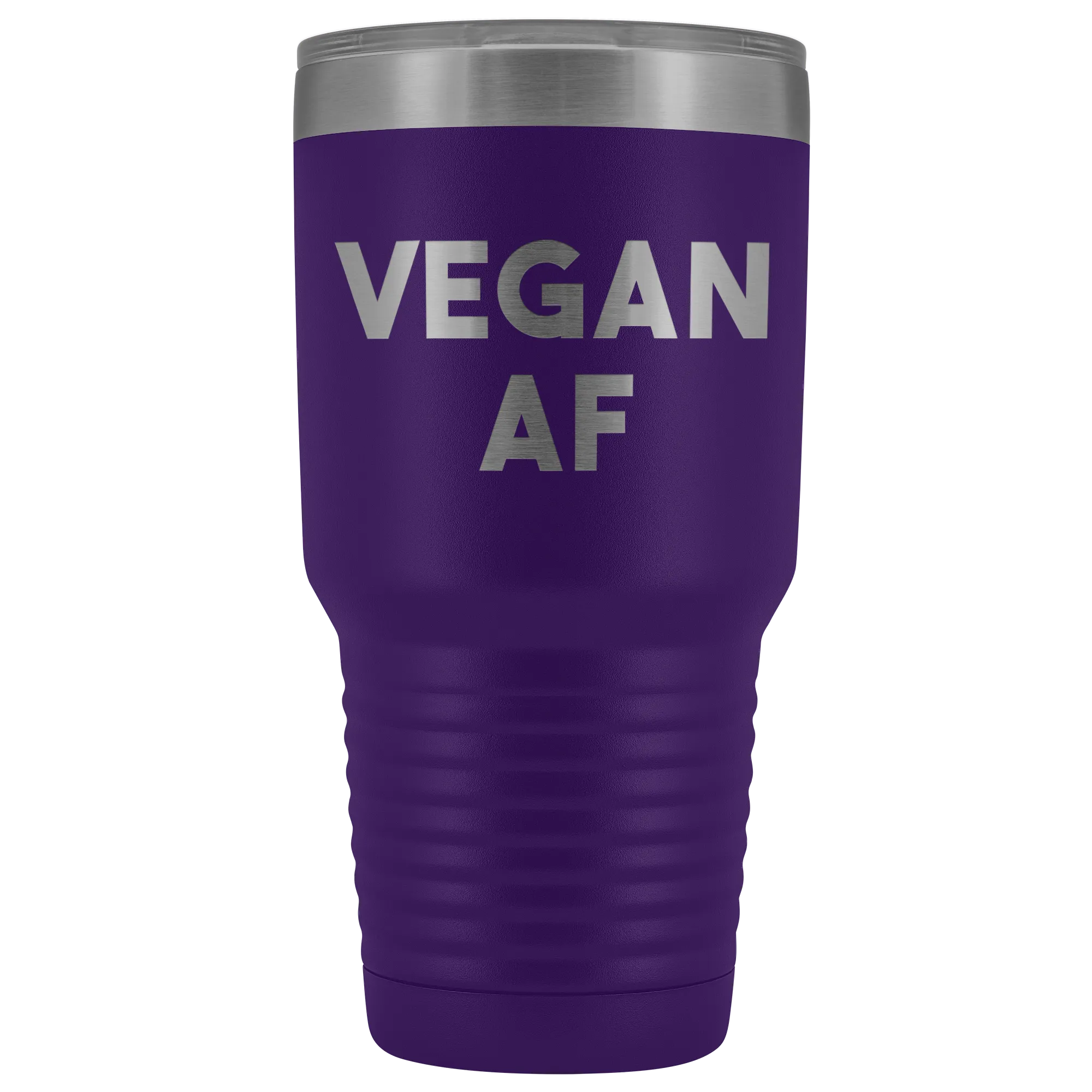 Vegan AF Tumbler Gifts for Vegans Double Walled Vacuum Insulated Hot Cold Travel Cup 30 oz BPA Free