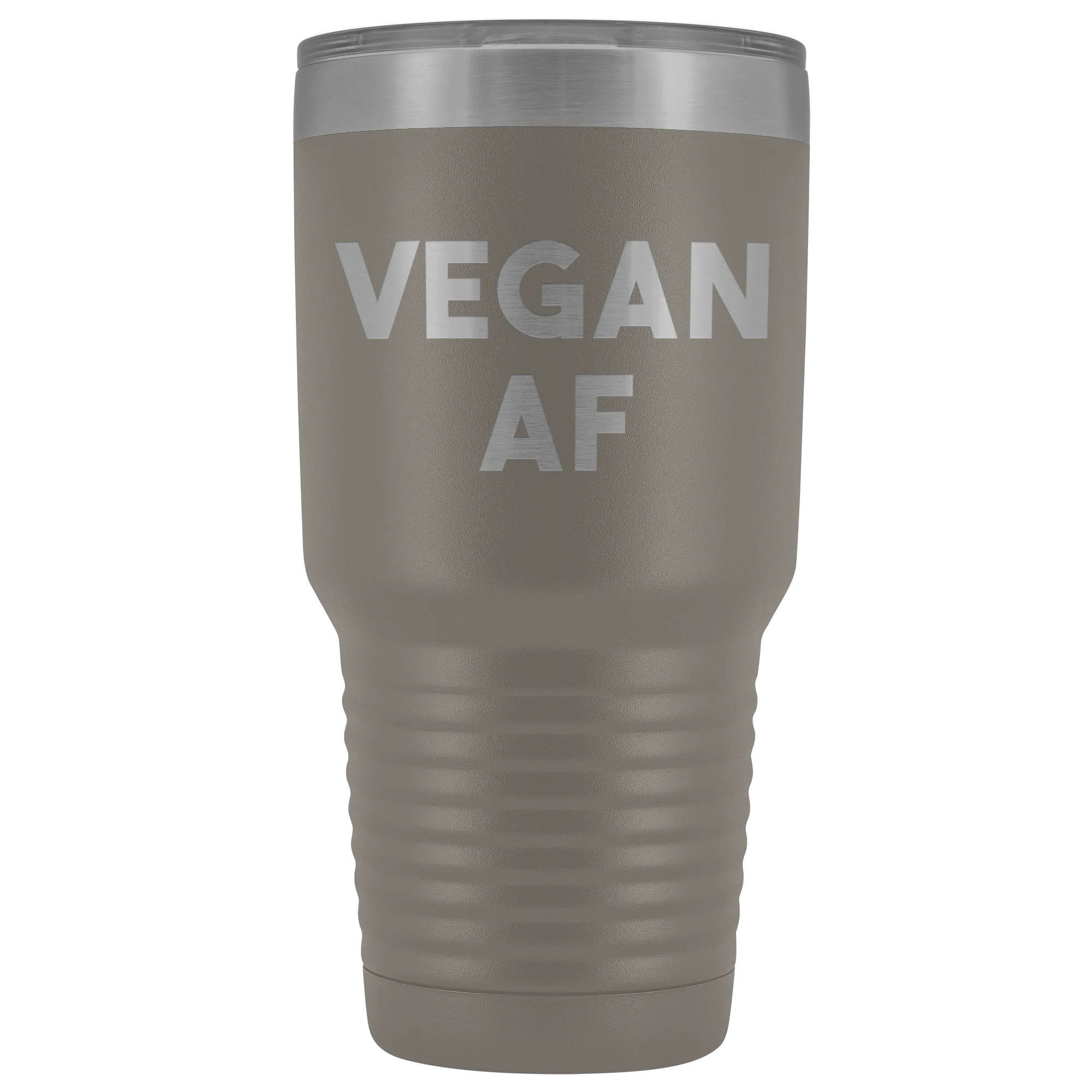 Vegan AF Tumbler Gifts for Vegans Double Walled Vacuum Insulated Hot Cold Travel Cup 30 oz BPA Free