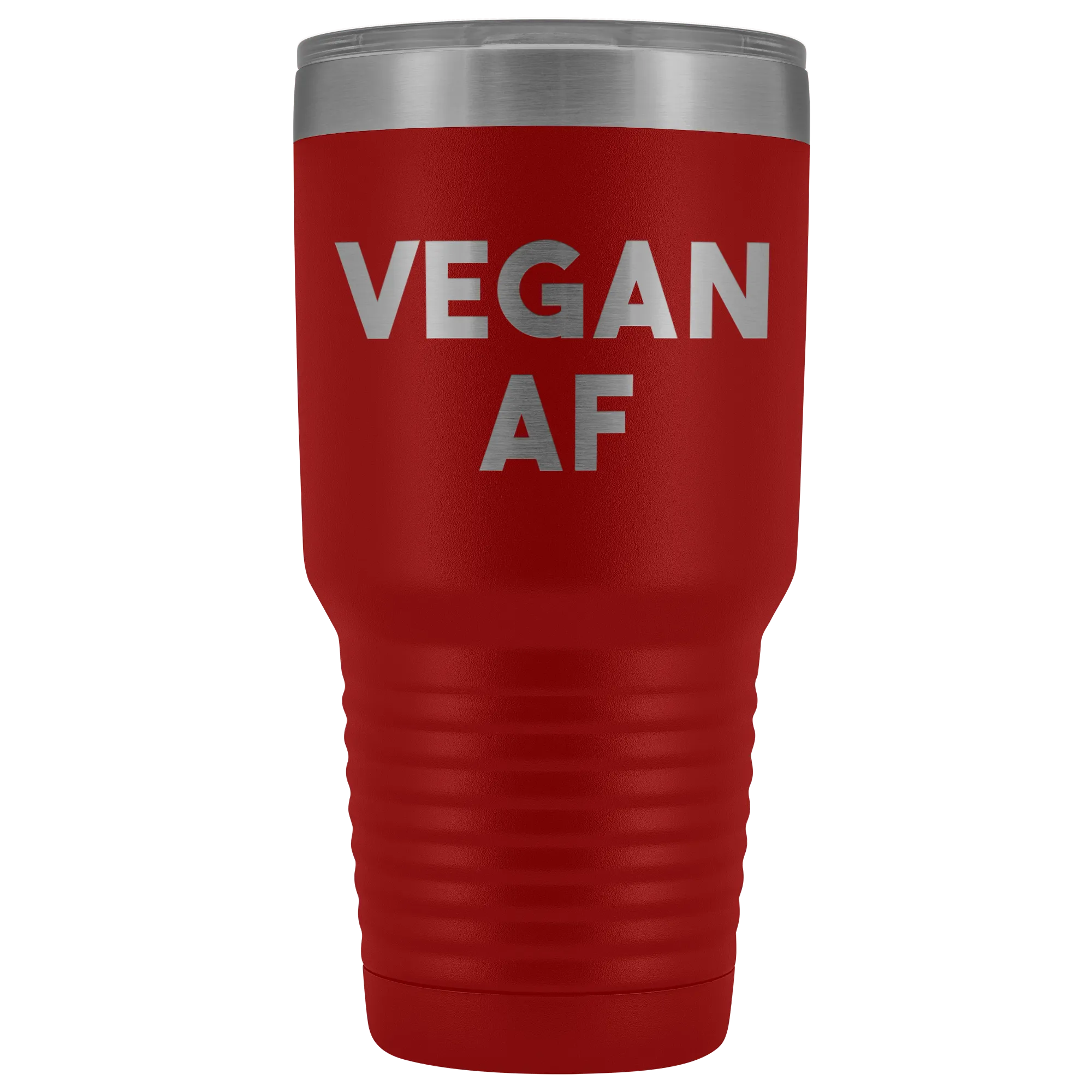 Vegan AF Tumbler Gifts for Vegans Double Walled Vacuum Insulated Hot Cold Travel Cup 30 oz BPA Free