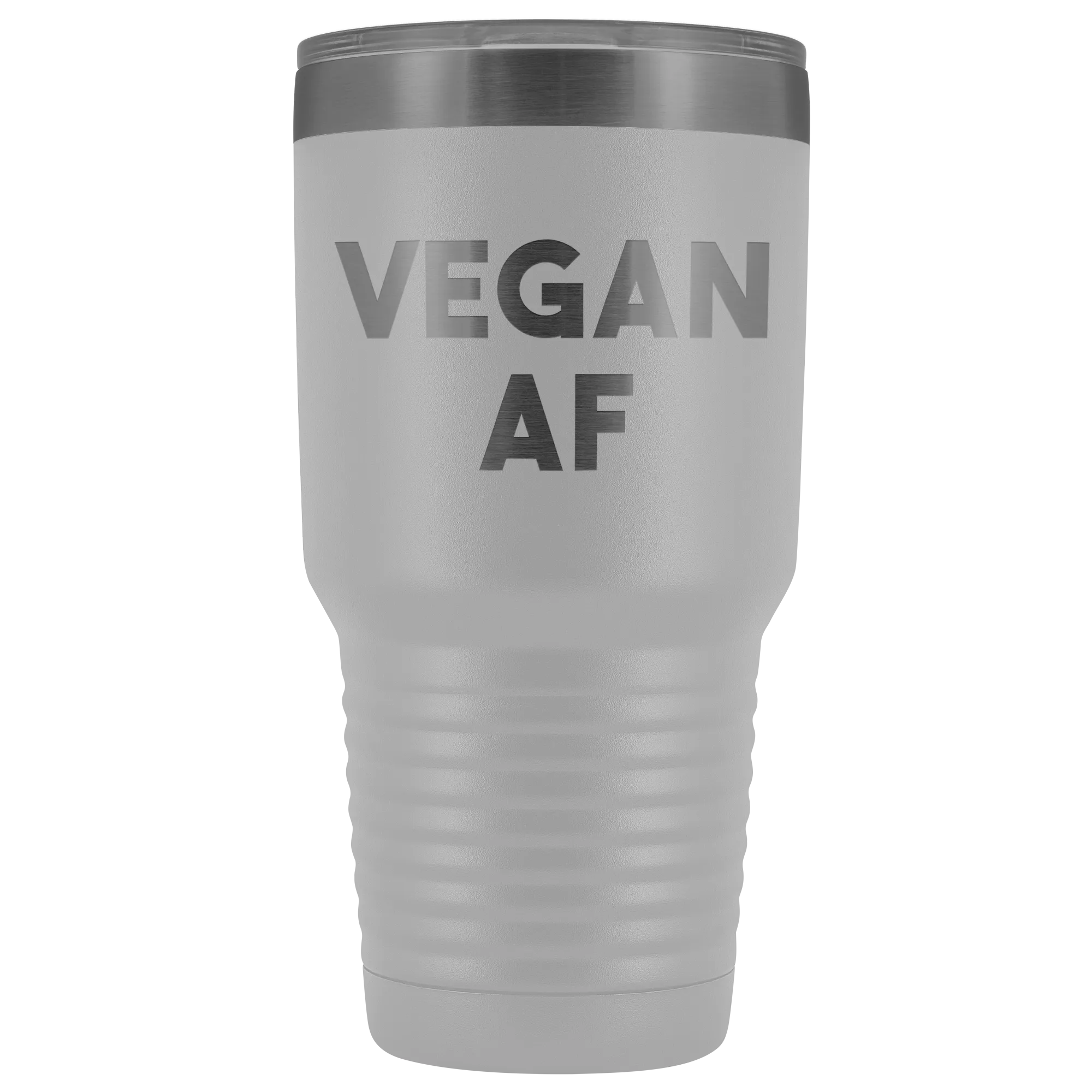 Vegan AF Tumbler Gifts for Vegans Double Walled Vacuum Insulated Hot Cold Travel Cup 30 oz BPA Free