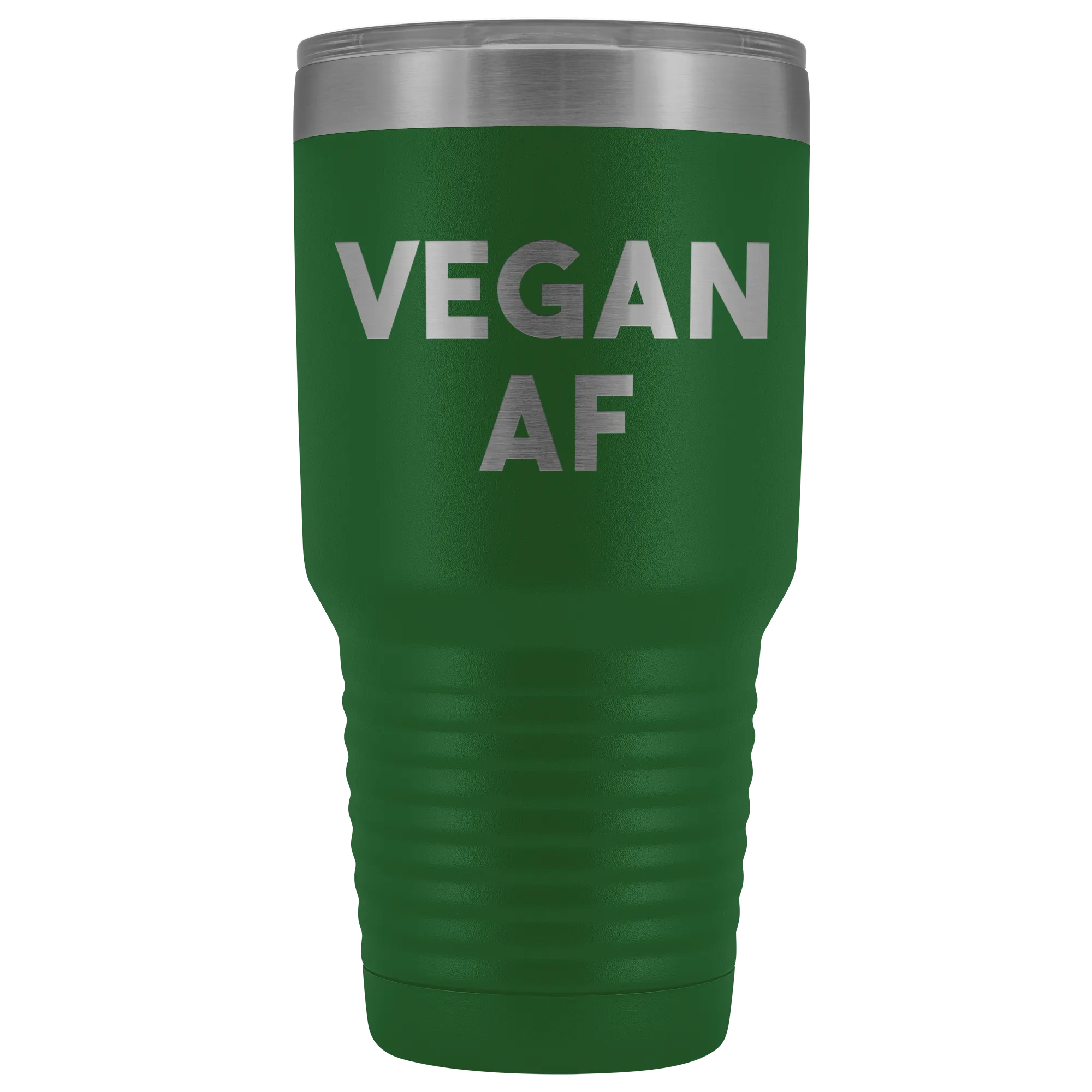 Vegan AF Tumbler Gifts for Vegans Double Walled Vacuum Insulated Hot Cold Travel Cup 30 oz BPA Free
