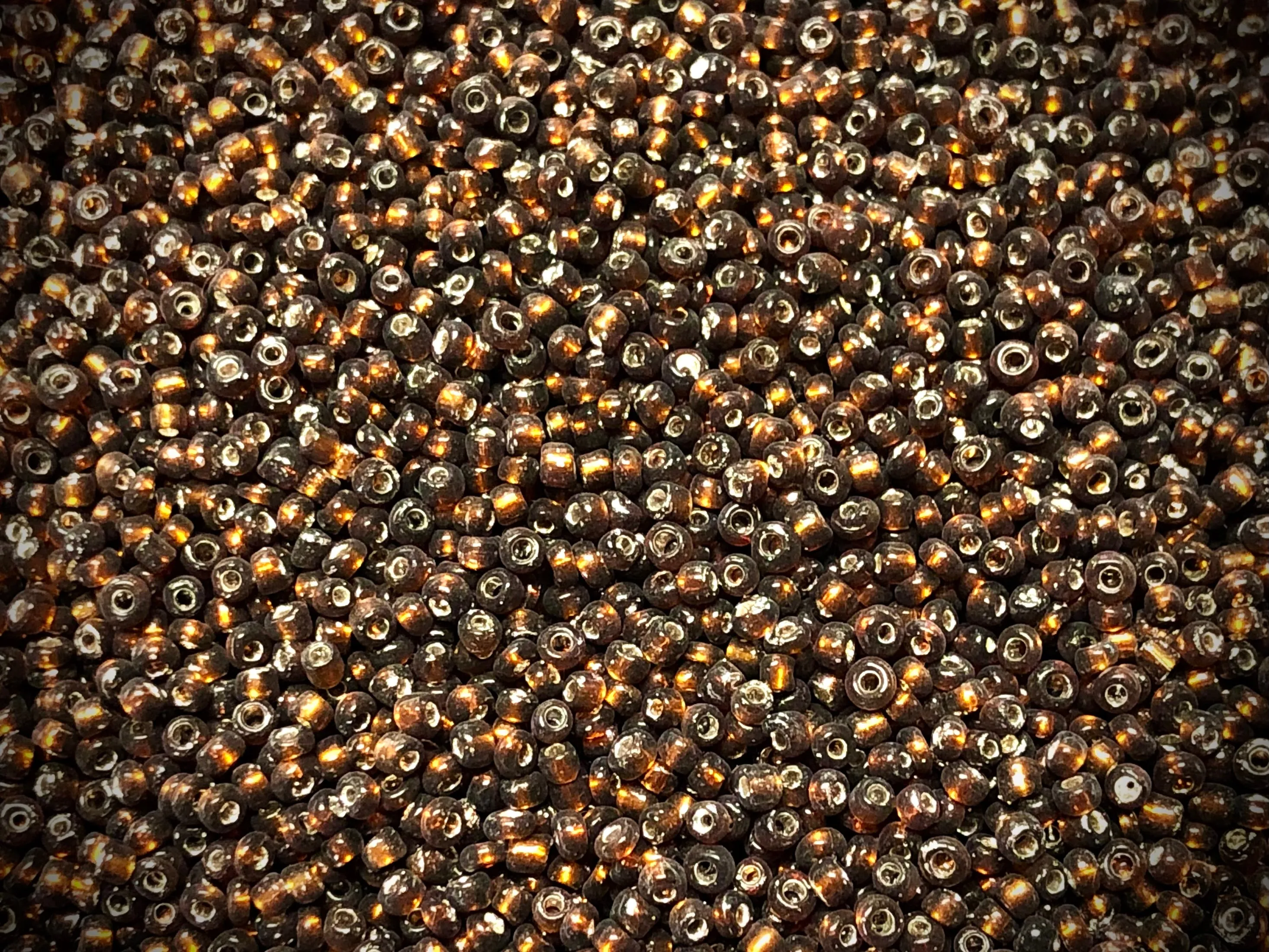 Vintage Venetian Seed Beads - 10/0 - Transparent Brown